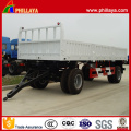 Double Axles Cargo Transport Full Trailer with Side Wall